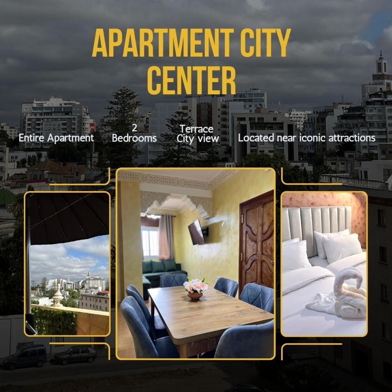 Apartment City Center Panoramic View Terrace Tánger Exterior foto